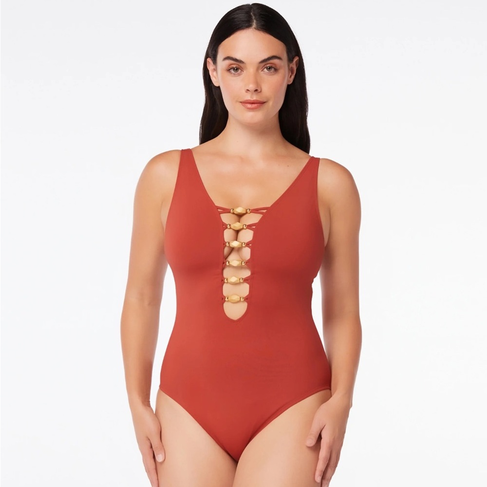 Paradise found lace down one piece